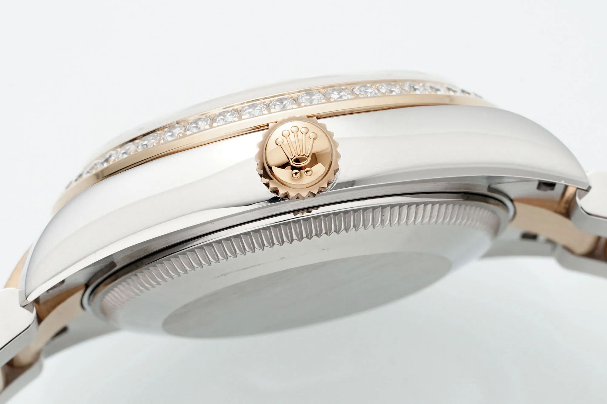 AR Factory Rolex Datejust 31mm Two-Tone Rose Gold and Steel Ladies Watch with Pink Diamond-Set Dial and Bezel - 图片 5