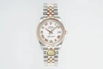 AR Factory Rolex Datejust 31mm Two-Tone Stainless Steel and 18K Yellow Gold White Roman Numeral Dial Fluted Bezel Jubilee Bracelet Luxury Watch