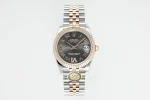 AR Factory Rolex Datejust 31mm Two-Tone Steel and Rose Gold Jubilee Bracelet Watch with Chocolate Brown Dial and Roman Numerals