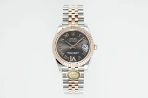 AR Factory Rolex Datejust 31mm Two-Tone Steel and Rose Gold Jubilee Bracelet Watch with Chocolate Brown Dial and Roman Numerals