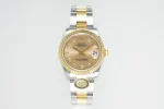 AR Factory Rolex Datejust 31mm Two-Tone Yellow Gold and Steel Oyster Bracelet Champagne Diamond Dial Ladies Watch