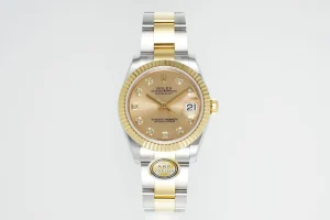 AR Factory Rolex Datejust 31mm Two-Tone Yellow Gold and Steel Oyster Bracelet Champagne Diamond Dial Ladies Watch