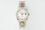 AR Factory Rolex Datejust 31mm White Dial Diamond Bezel Two-Tone Oystersteel and Yellow Gold Jubilee Bracelet Ladies Watch