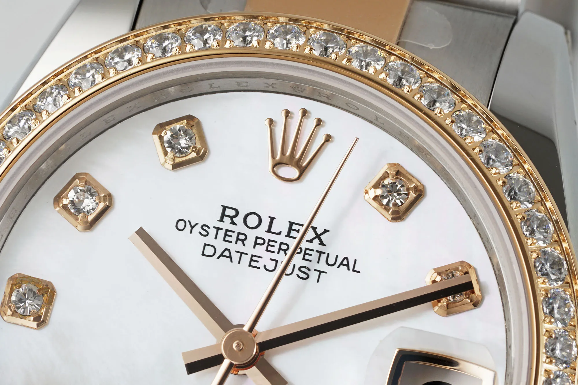 AR Factory Rolex Datejust 31mm White Dial Diamond Bezel Two-Tone Oystersteel and Yellow Gold Ladies Watch - 图片 4
