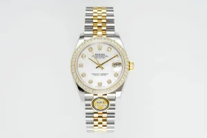 AR Factory Rolex Datejust 31mm White Mother-of-Pearl Dial Diamond Bezel Two-Tone Steel and Yellow Gold Jubilee Bracelet Luxury Women’s Watch