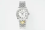 AR Factory Rolex Datejust 31mm White Roman Numeral Dial Diamond Bezel Stainless Steel Jubilee Bracelet Ladies Watch