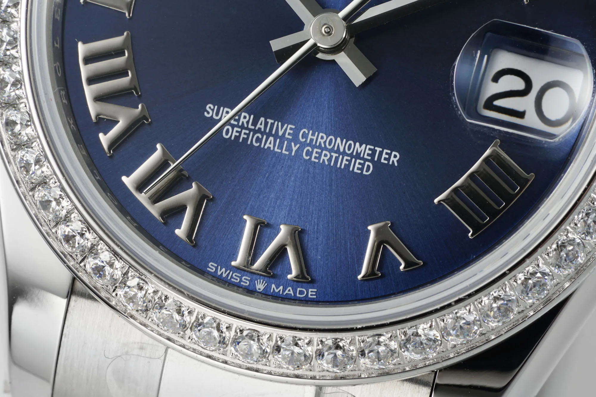 AR Factory Rolex Datejust 36mm Blue Dial Roman Numerals Diamond Bezel Stainless Steel Oyster Bracelet Luxury Watch - 图片 4