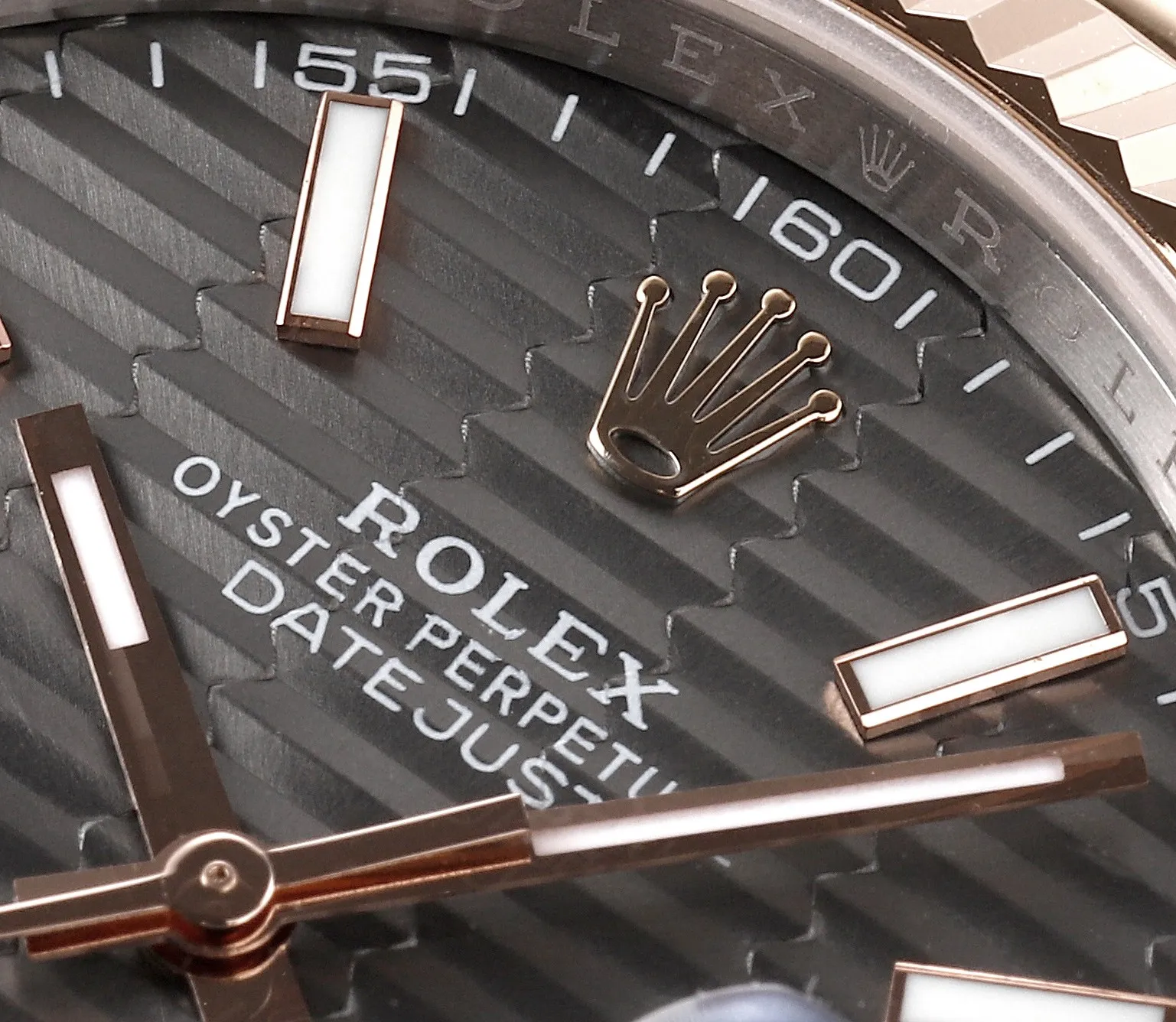 AR Factory Rolex Datejust 41mm Everose Rolesor Slate Dial Fluted Bezel Jubilee Bracelet Men’s Luxury Watch - 图片 6