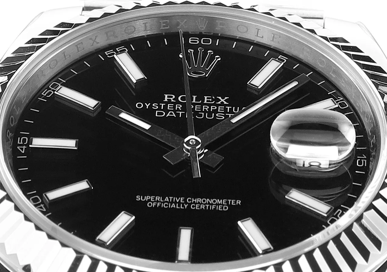 AR Factory Rolex Datejust 41mm Stainless Steel Fluted Bezel Black Dial Jubilee Bracelet Men’s Luxury Watch - 图片 5