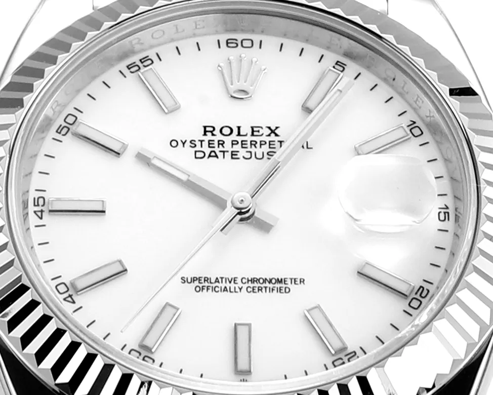 AR Factory Rolex Datejust 41mm Stainless Steel White Dial Fluted Bezel Jubilee Bracelet Automatic Men’s Watch - 图片 4