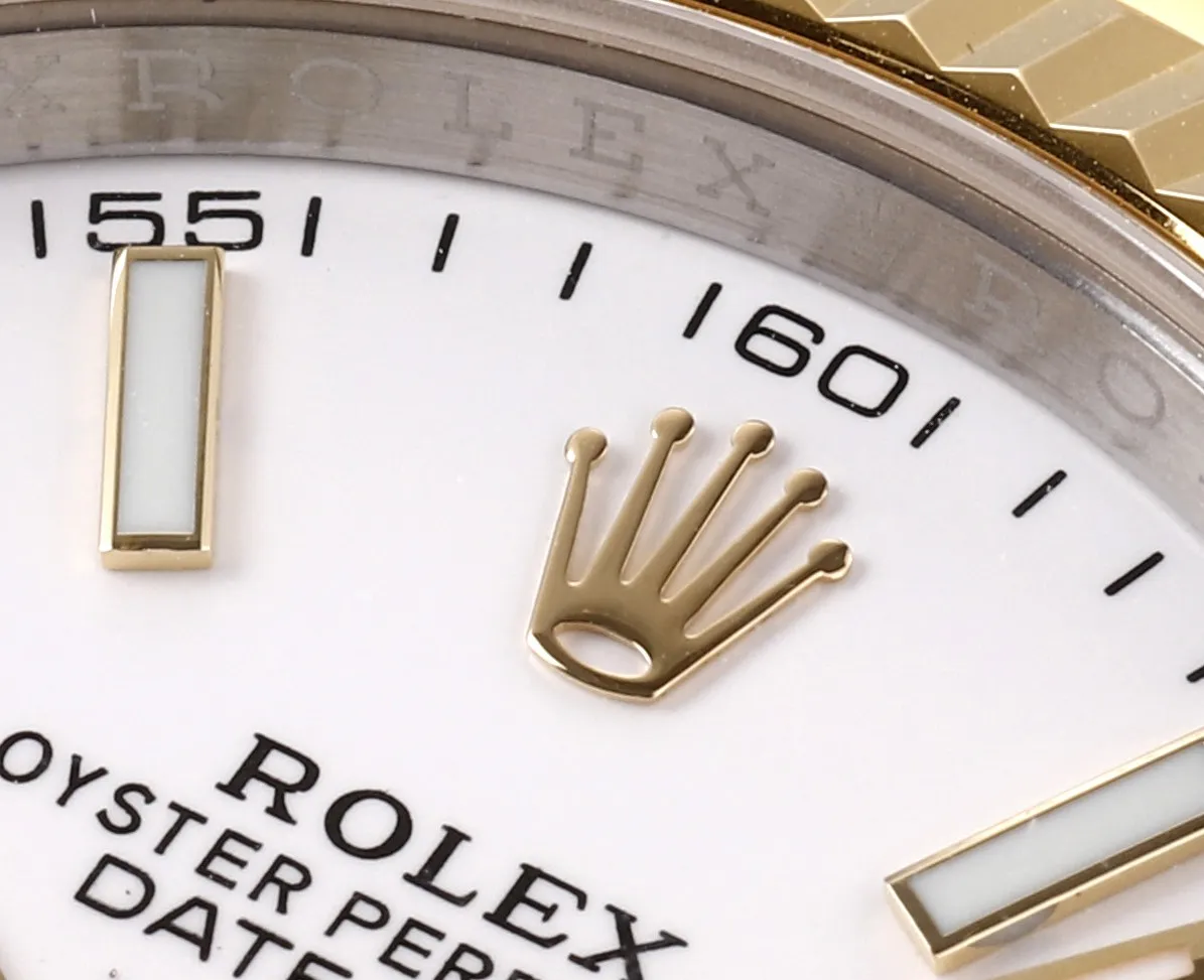 AR Factory Rolex Datejust 41mm Two-Tone Stainless Steel and Yellow Gold Fluted Bezel White Dial Oyster Bracelet Automatic Men’s Watch - 图片 5
