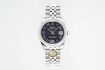 AR Factory Rolex Datejust Purple Dial Roman Numerals Stainless Steel Jubilee Bracelet Women’s Luxury Watch