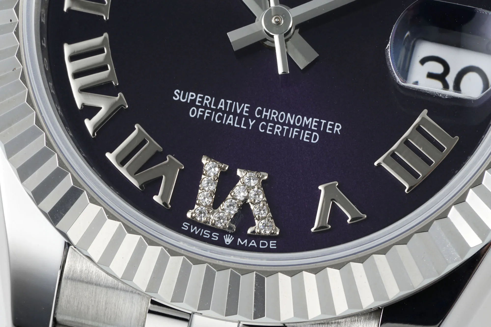AR Factory Rolex Datejust Purple Dial Roman Numerals Stainless Steel Jubilee Bracelet Women’s Luxury Watch - 图片 5