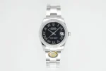 AR Factory Rolex Datejust Stainless Steel Black Dial Roman Numerals Fluted Bezel Automatic Men’s Watch