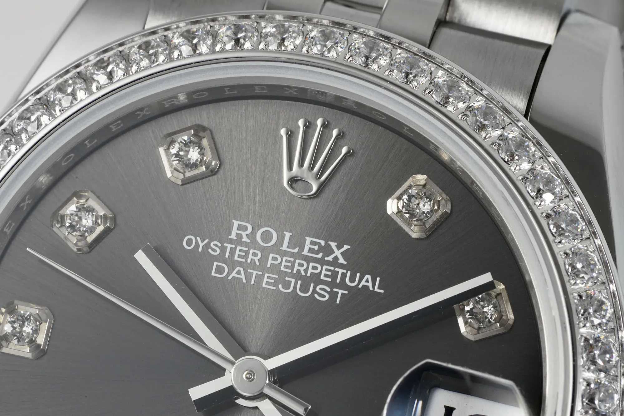 AR Factory Rolex Datejust Stainless Steel Watch with Diamond Bezel, Rhodium Dial, and Jubilee Bracelet - 图片 4