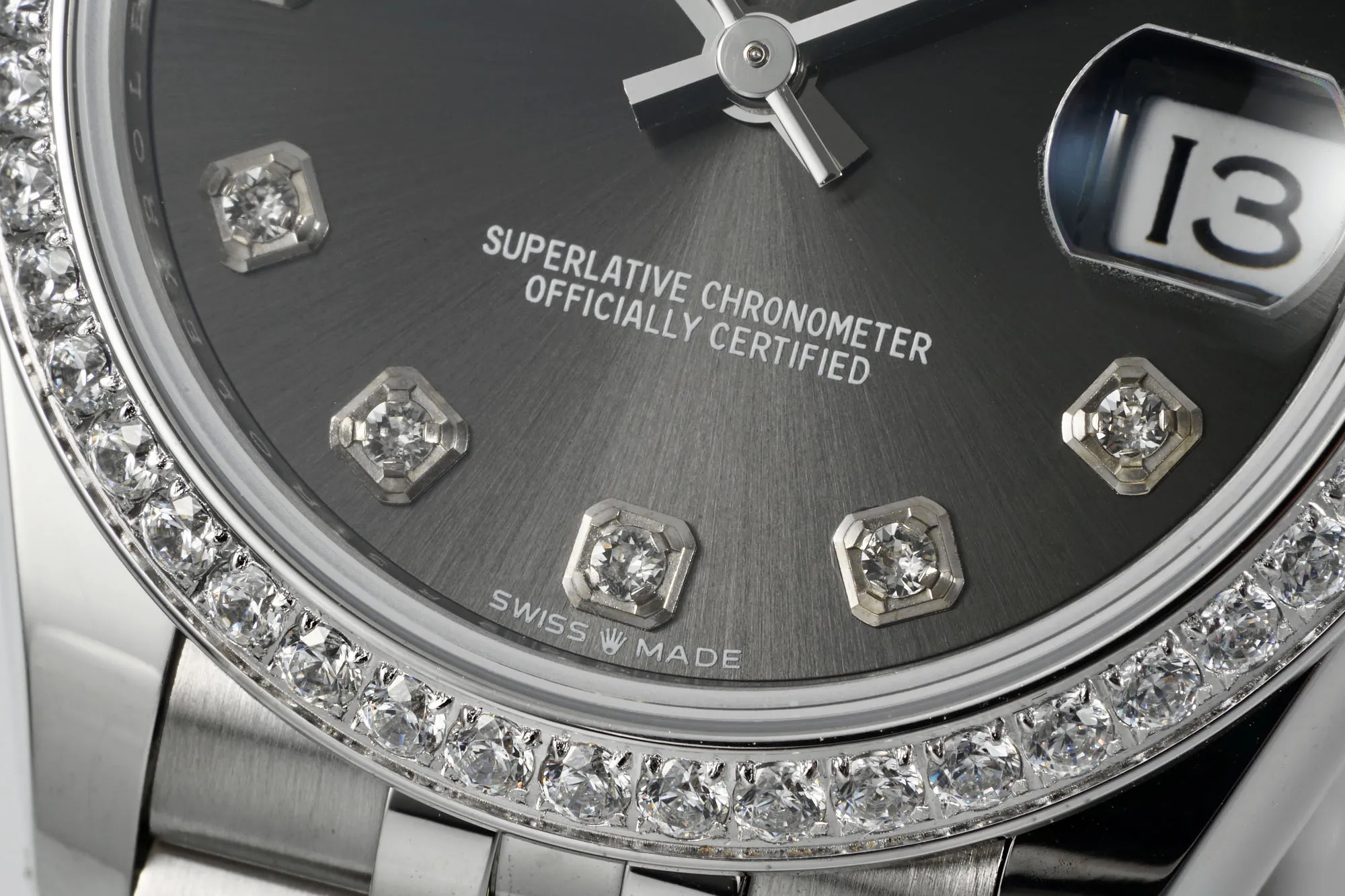 AR Factory Rolex Datejust Stainless Steel Watch with Diamond Bezel, Rhodium Dial, and Jubilee Bracelet - 图片 5