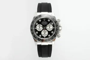 AR Factory Rolex Daytona – Black Dial, Stainless Steel Case, Rubber Strap VSF Watches Chronograph