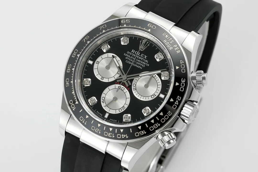 AR Factory Rolex Daytona – Black Dial, Stainless Steel Case, Rubber Strap VSF Watches Chronograph - 图片 3