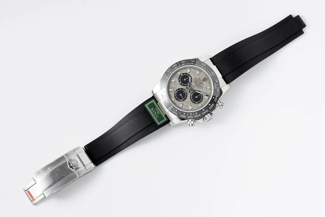 AR Factory Rolex Daytona Cosmograph Watch – Silver Dial, Black Rubber Strap, Premium VSF Watches Replica Collection - 图片 9