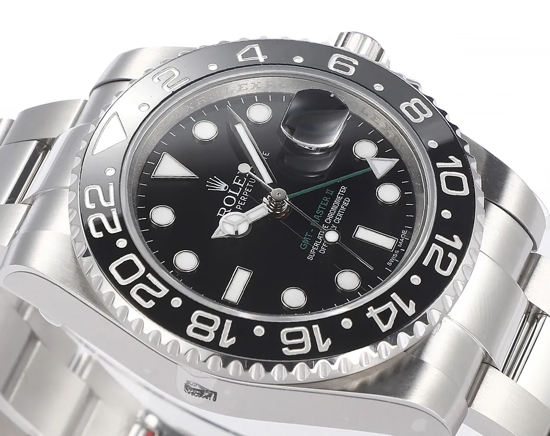 AR Factory Rolex GMT-Master II 40mm Black Dial Ceramic Bezel Stainless Steel Automatic Watch - 图片 4