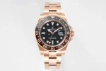 AR Factory Rolex GMT-Master II Everose Gold Black Dial Root Beer Bezel  Watch