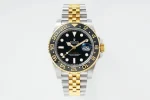 AR Factory Rolex GMT-Master II Men’s Luxury Watch – Black Dial, Black Ceramic Bezel, Two-Tone Oyster