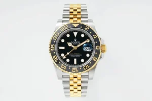 AR Factory Rolex GMT-Master II Men’s Luxury Watch – Black Dial, Black Ceramic Bezel, Two-Tone Oyster