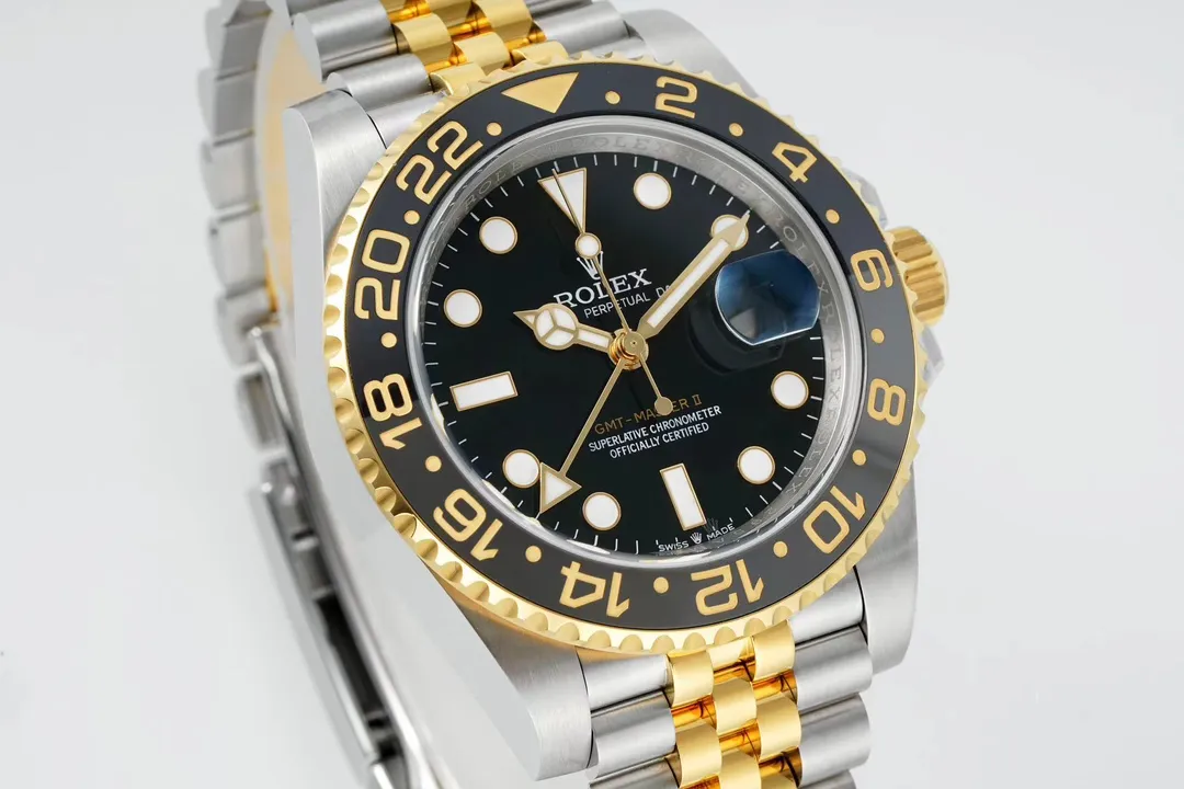 AR Factory Rolex GMT-Master II Men’s Luxury Watch – Black Dial, Black Ceramic Bezel, Two-Tone Oyster - 图片 2