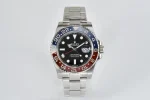 AR Factory Rolex GMT-Master II Pepsi Blue Red Ceramic Bezel Black Dial Stainless Automatic Watch