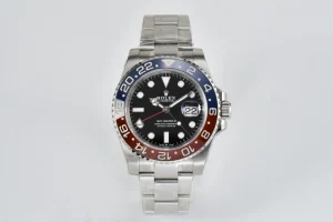 AR Factory Rolex GMT-Master II Pepsi Blue Red Ceramic Bezel Black Dial Stainless Automatic Watch