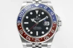 AR Factory Rolex GMT-Master II Pepsi Red-Blue Ceramic Bezel Black Dial Stainless Steel  Watch