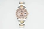AR Factory Rolex Lady-Datejust 28mm Pink Dial Everose Gold & Stainless Steel Two-Tone Oyster Bracelet Watch