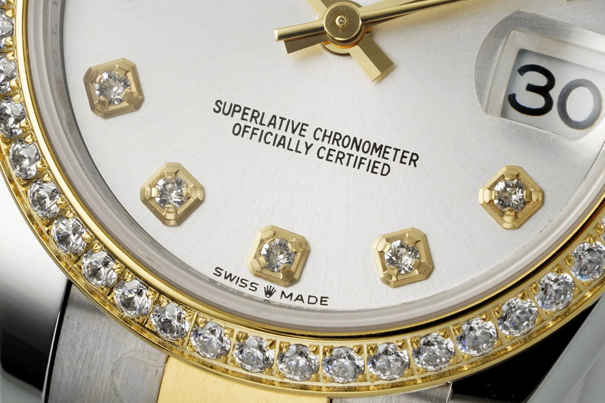 AR Factory Rolex Lady-Datejust 28mm White Dial Diamond Bezel Two-Tone Stainless Steel and Yellow Gold Oyster Bracelet Watch - 图片 5