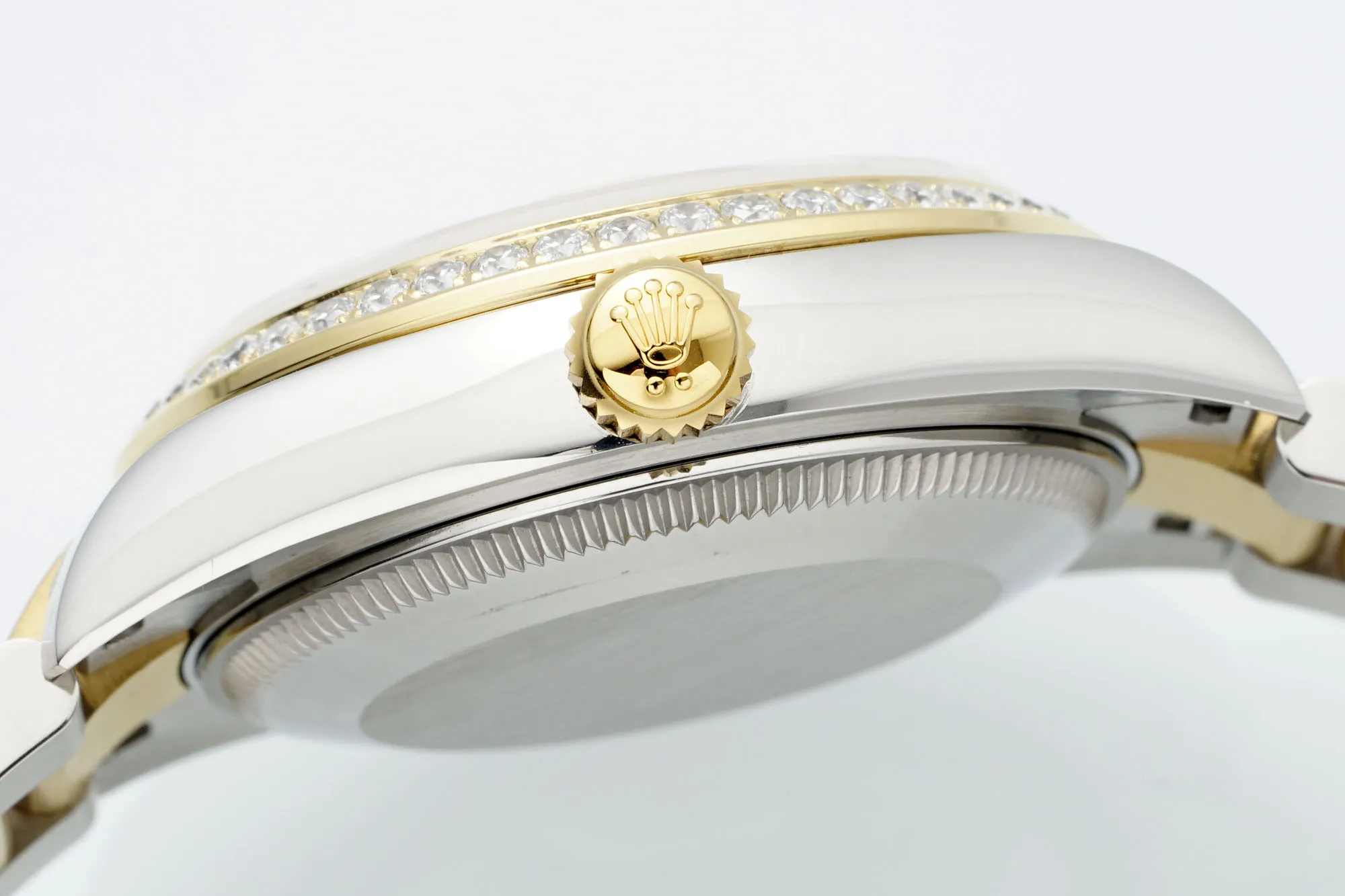 AR Factory Rolex Lady-Datejust 28mm White Dial Diamond Bezel Two-Tone Stainless Steel and Yellow Gold Oyster Bracelet Watch - 图片 6