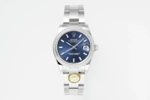 AR Factory Rolex Lady-Datejust 31mm Blue Dial Diamond Bezel Stainless Steel Oyster Bracelet Women’s Watch