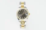 AR Factory Rolex Lady-Datejust 31mm Oystersteel and Yellow Gold Diamond Bezel Black Dial Luxury Women’s Watch