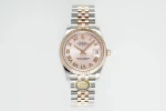 AR Factory Rolex Lady-Datejust 31mm Pink Dial Roman Numerals Two-Tone Rose Gold and Steel Jubilee Bracelet Automatic Watch