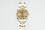 AR Factory Rolex Lady-Datejust 31mm Two-Tone Yellow Gold and Steel Champagne Dial Fluted Bezel Oyster Bracelet Luxury Watch