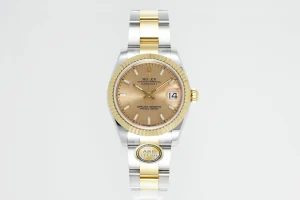 AR Factory Rolex Lady-Datejust 31mm Two-Tone Yellow Gold and Steel Champagne Dial Fluted Bezel Oyster Bracelet Luxury Watch