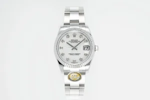 AR Factory Rolex Lady-Datejust 31mm White Dial Diamond Bezel Stainless Steel Oyster Bracelet Women’s Watch