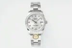 AR Factory Rolex Oyster Perpetual Datejust 31mm White Dial Diamond Bezel Stainless Steel Ladies Watch
