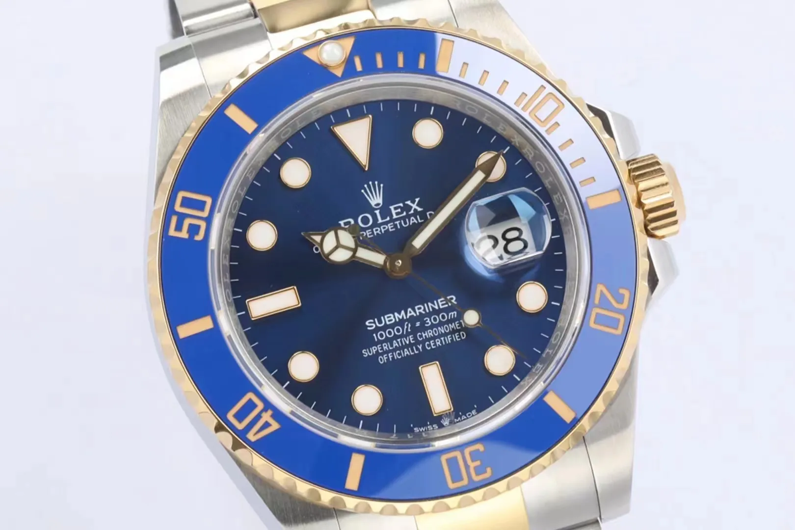 AR Factory Rolex Submariner Date Blue Dial Ceramic Bezel Two-Tone Stainless Steel Watch - 图片 2