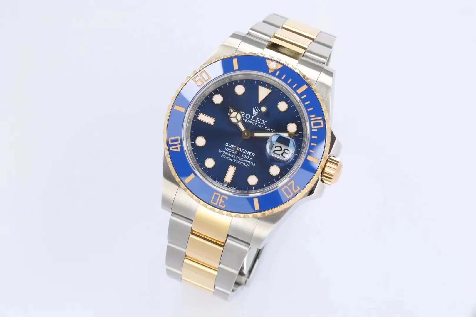 AR Factory Rolex Submariner Date Blue Dial Ceramic Bezel Two-Tone Stainless Steel Watch - 图片 3
