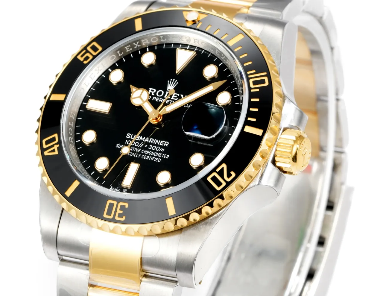 AR Factory Rolex Submariner Date Two-Tone Steel and Yellow Gold Black Watch - 图片 3