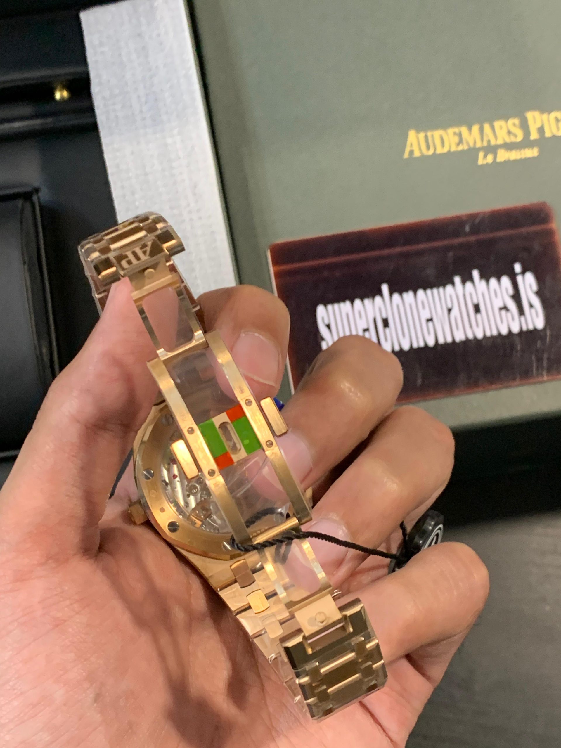 Audemars Piguet Royal Oak Jumbo 16202 Rose Gold Slate Grey Gradient Dial 50th Anniversary Replica - 图片 6