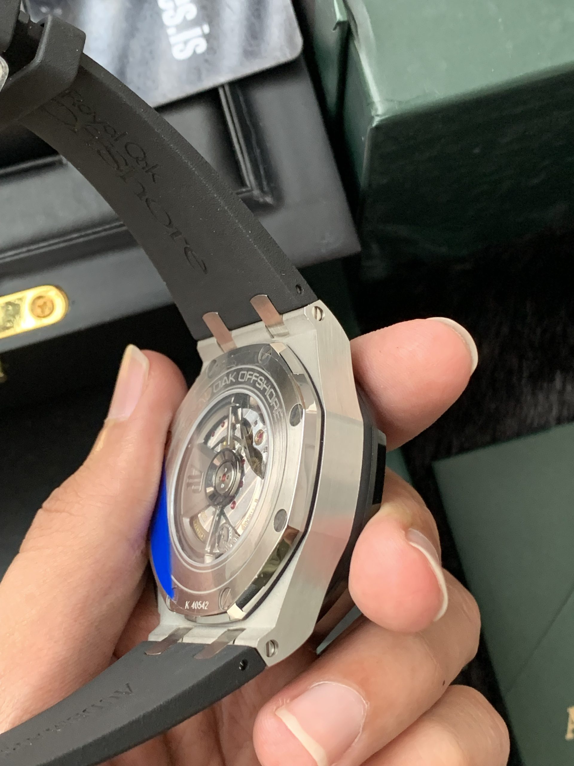 Audemars Piguet Royal Oak Offshore Titanium Black bezel Grey Dial Replica - 图片 3