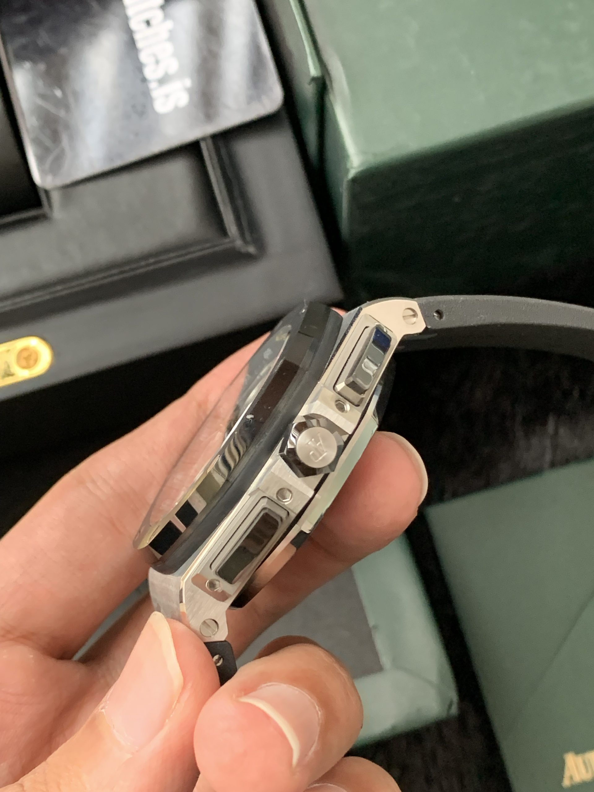 Audemars Piguet Royal Oak Offshore Titanium Black bezel Grey Dial Replica - 图片 7