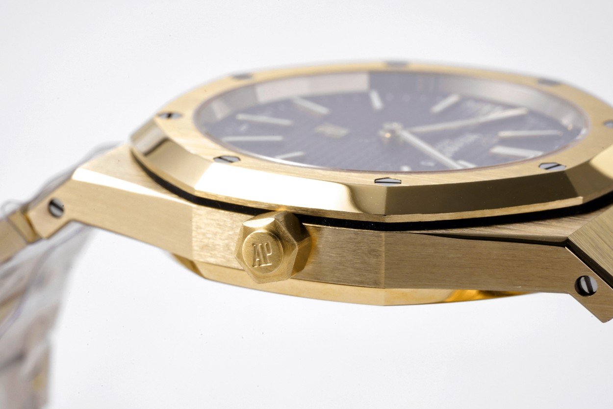 Audemars Piguet Royal Oak Reference 15202 Jumbo Yellow Gold Champagne Dial Swiss Replica Watch - 图片 6