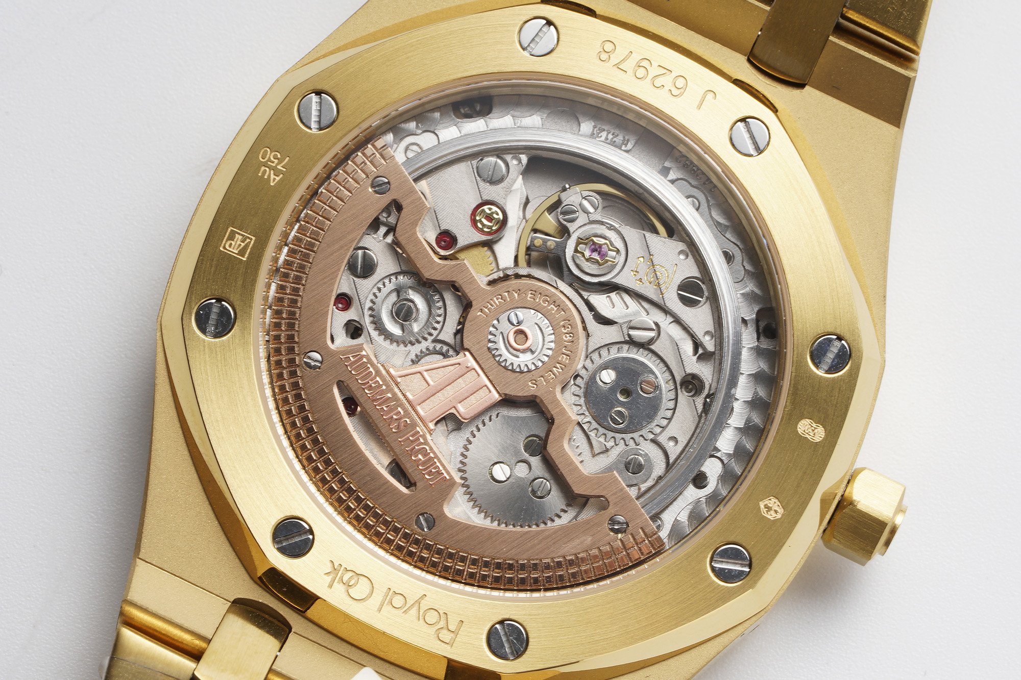 Audemars Piguet Royal Oak Reference 15202 Jumbo Yellow Gold Champagne Dial Swiss Replica Watch - 图片 7