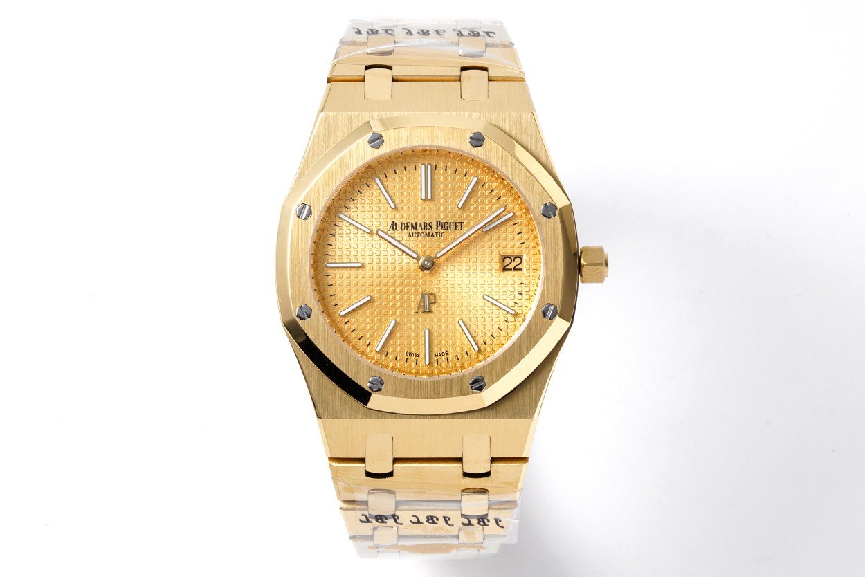 Audemars Piguet Royal Oak Reference 15202 Jumbo Yellow Gold Champagne Dial Swiss Replica Watch - 图片 9